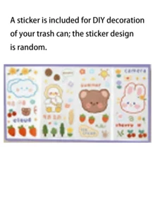 DIY Decorative Mini Desktop Trash Can, Swing Lid Desktop Waste Container, Portable Small Garbage Bin, Suitable For Student Dorms, Living Room Side Tables, Travel RV Interiors, Craft Workstation Waste Collection - Multicolor - View 9