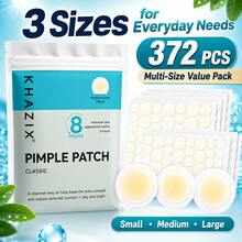 372pcs Hydrocolloid Acne Pimple Patch, Hydrocolloid Spot Stickers, Covering Zits And Defect, Nighttime Spot Stickers For Face - Round Transparent - View 3