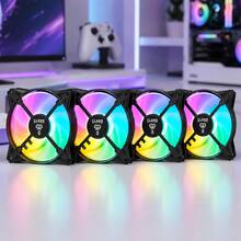 Cooler Fan ARGB 3Pinos 5V 120mm Clanm Eurus RGB Gamer Silencioso Alta Performance Air Cooler para PC Gamer Ventoinha 12cn para Gabinete - Visão 17
