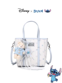 Disney 迪士尼獨家 IP 時尚手提包，小托特包，百搭且精緻，可斜背，適合作為禮物 - 淺藍色 - 查看 9