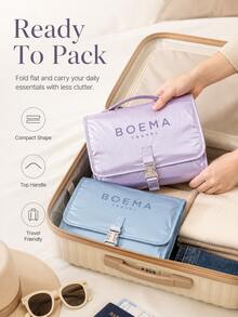 New Minimalist Hanging Travel Toiletry Storage Bag, Compartment Storage Design, Portable, Suitable For Travel, Business Trip And Home Use - Multicolor - View 6