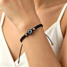 1pc Handmade Devil's Eye Bracelet, Fashion Accessory For Women, Men, Couples, And Friends - One Size Fits All - View 2