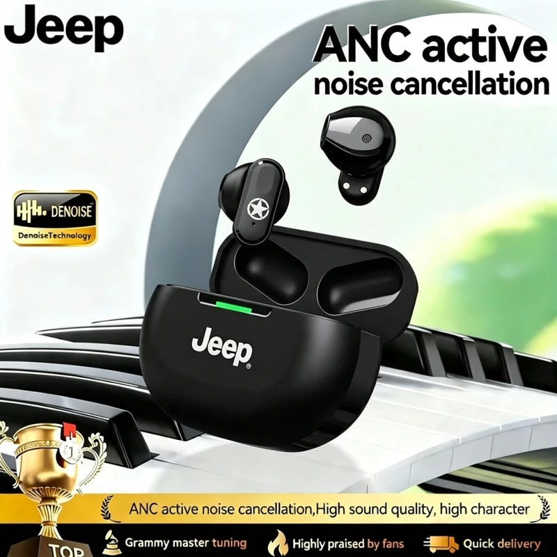 Jeep JP EW011 TWS 真无线耳机，运动耳机，HiFi 立体声耳机，带麦克风的降噪耳机，高清语音