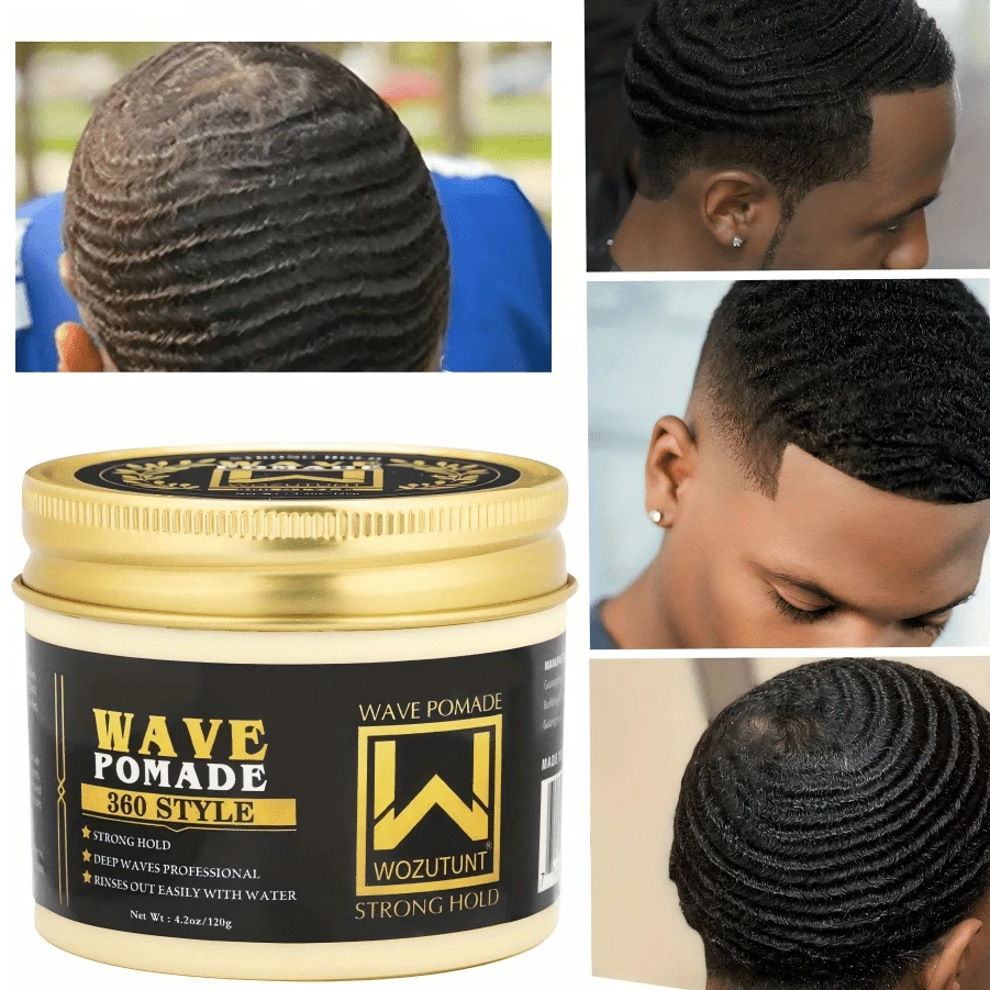 4.2oz Wave Hair Wax, Strong Hold 360 Wave Layering Styling Gel, Contains Shea Butter, Sports Wave Control Hair Wax, Deep Wave Styling Clay, 360 Wave Training Hair Cream, Smooth Frizz - Wax - View 1