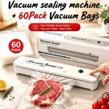 FAXHION Vacuum Sealing Machine, With 60 Sealing Bags Included, Suitable For Food Preservation Storage And Vacuum Low-Temperature Cooking, Automatic Vacuum Sealing System For Food - US A Type Plug(110-127V) - View 3