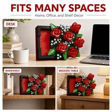 687+PCS Floral Bouquet Building Block Set, Creative Pull-Out Flower Box Brick Model, Adult Desktop Display Decor, Home Shelf Decoration, 4 Styles - Building Block Flower Box - View 10