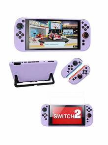 3pcs Set, Solid Color Switch 2nd Gen Protective Case, New Switch 2 (2025) Game Accessories, Switch Game Console Protective Case, TPU Soft Controller Shell + PC Hard Frame Shell, Easy To Disassemble And Install, Scratch-Resistant Joycon 2 Game Controller Shell - Multicolor - View 3