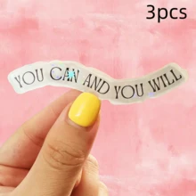 Stiker Inspiratif "KAMU BISA DAN KAMU AKAN" dengan Kekuatan dan Keyakinan - Stiker Vinyl Tahan Air - Permukaan Matte Tahan Lama, Stiker Bumper Perekat Diri, Cocok untuk Mobil, Jendela, Laptop, Truk, Botol Minum - Desain Tahan Lama Serbaguna, Stiker Mobil - vinil - View 12