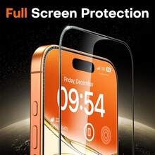 CASECOPS 1pc High Definition Transparent Screen Protector, With Dust-Free Auto-Installation Tray, Compatible With IPhone 18 Pro Max/18 Pro/18/17 Pro Max/17 Pro/16 Pro/15 Pro/14/13/12/11/XR/X Series, 1:1 Full Coverage, 3D Curved Edge, Compatible With Phone Cases, 9H Anti-Drop, Ultra Clear No Fog No Rainbow Effect, Smooth Zero Latency Touch, Bare Screen Feel, Compatible With Face ID, Precise Fit, Compatible With IPhone 17 Pro Max - 1 Piece - View 4