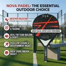 Lightweight Durable Plastic Padel Racket With EVA Core, Suitable For Outdoor Court Use - Multicolor - View 11