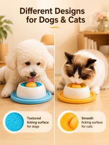 Pet Licking Bowl | Wet Food And Yogurt Licking, Slow Energy Consumption, Cleans And Cares For Oral Health, Suitable For Cats And Dogs, Plastic Material. Slow Feeding Bowl Licking Fun, Energy Consumption And Educational Interaction. - One Size Fits All - View 10