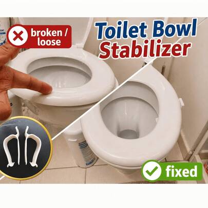 2pcs Toilet Seat Stabilizer Set, Fix Loose And Misaligned Toilet Seats, Easy To Align Repair Parts, Prevent Shifting And Wobbling