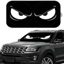 1 buah Pelindung Matahari Kaca Depan Mobil Motif Mata Marah Hitam, Aksesori Interior Mobil, Pelindung Matahari Jendela Mobil, Pelindung Matahari Kaca Depan Mobil, Aksesori Interior Mobil, Bahan: Poliester, Cocok Untuk Sebagian Besar Kendaraan, Cocok Sebagai Hadiah Untuk Keluarga Dan Teman - A - View 3