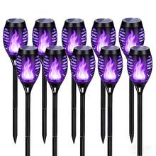 10 PCS - Solar Flame Lamps - Floor-Standing Lamps - Lawn Lamps - Outdoor Villa And Courtyard Lamps - Waterproof Square Garden Lamps - LED Landscape Lamps - 10PCS - 查看 15