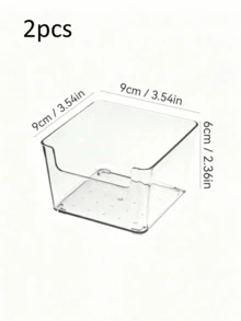 Clear Acrylic Storage Box With Lid, Dust-Proof Transparent Plastic Organizer, Stackable Desktop Storage Container, Multi-Purpose Storage Box For Cards, Envelopes, Stationery, Cosmetics, Face Masks, Jewelry, Office Supplies, Home And Office - Clear - View 13
