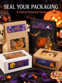 1360pcs Cartoon Halloween Sticker Roll For Envelopes Gifts Party And DIY Decor - Multicolor - View 4