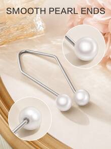 Pearl Facial Clip, No-Piercing Facial Beauty Accessory, Invisible Smile Lifting Clip, Creative Facial Decoration Clip, Suitable For Parties, Holidays, Daily Styling, Fashion Jewelry Accessory, Suitable For Women And Girls - Multicolor - View 2