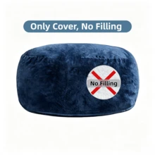 Funda de sofá tipo puf gigante de 1,5 metros, con tejido polar ártico suave y agradable al tacto, ideal para sofás redondos y camas, para usar en salones, dormitorios y residencias estudiantiles, y lavable a máquina. - Gris - Ver 10