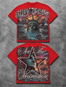 Women T-Shirts - 紅色2 - 查看 1