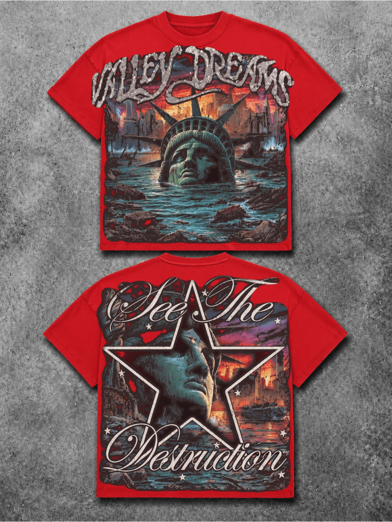 Women T-Shirts - 紅色2 - 查看 1