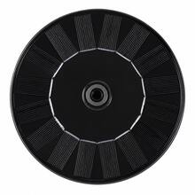 مضخة مياه تعمل بالطاقة الشمسية 1W/1.5W/2.5W للاستخدام الخارجي - مع 8 فوهات و 2 تمديد، تعمل مباشرة بالطاقة الشمسية (بدون بطارية)، تصميم بلاستيكي دائري، ميزة مائية زخرفية مناسبة للحديقة والفناء والبركة وحوض السمك، تجذب الطيور والنحل والفراشات - الأسود - مشاهدة 12