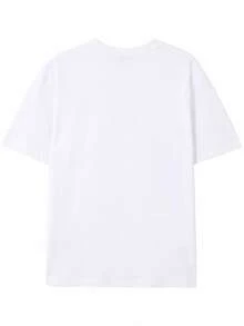 ChristmasNew Men's T-Shirt Made Of Pure Cotton With An Iced Lemonade Print, Comfortable, Casual, Soft And Breathable For Spring, A Popular Item. - White - View 2