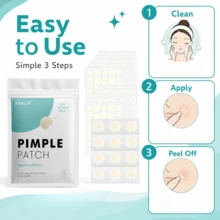 372pcs Hydrocolloid Acne Pimple Patch, Hydrocolloid Spot Stickers, Covering Zits And Defect, Nighttime Spot Stickers For Face - Round Transparent - View 6