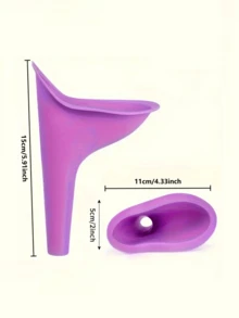 2pcs/Set, 1 Portable Silicone Female Standing Urination Funnel + 1 Storage Box, Compact Foldable Design With Portable Case, Reusable, Suitable For Travel, Camping, Hiking, Hygiene Accessory - View 4