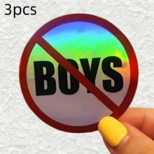 NO BOYS, Stiker Pernyataan "Tolak Laki-Laki" - Stiker Vinyl Tahan Air - Permukaan Matte Tahan Lama, Stiker Bumper Perekat Diri, Cocok untuk Mobil, Jendela, Laptop, Truk, Botol Minum - Desain Tahan Lama Serbaguna, Stiker Mobil - vinil - View 13