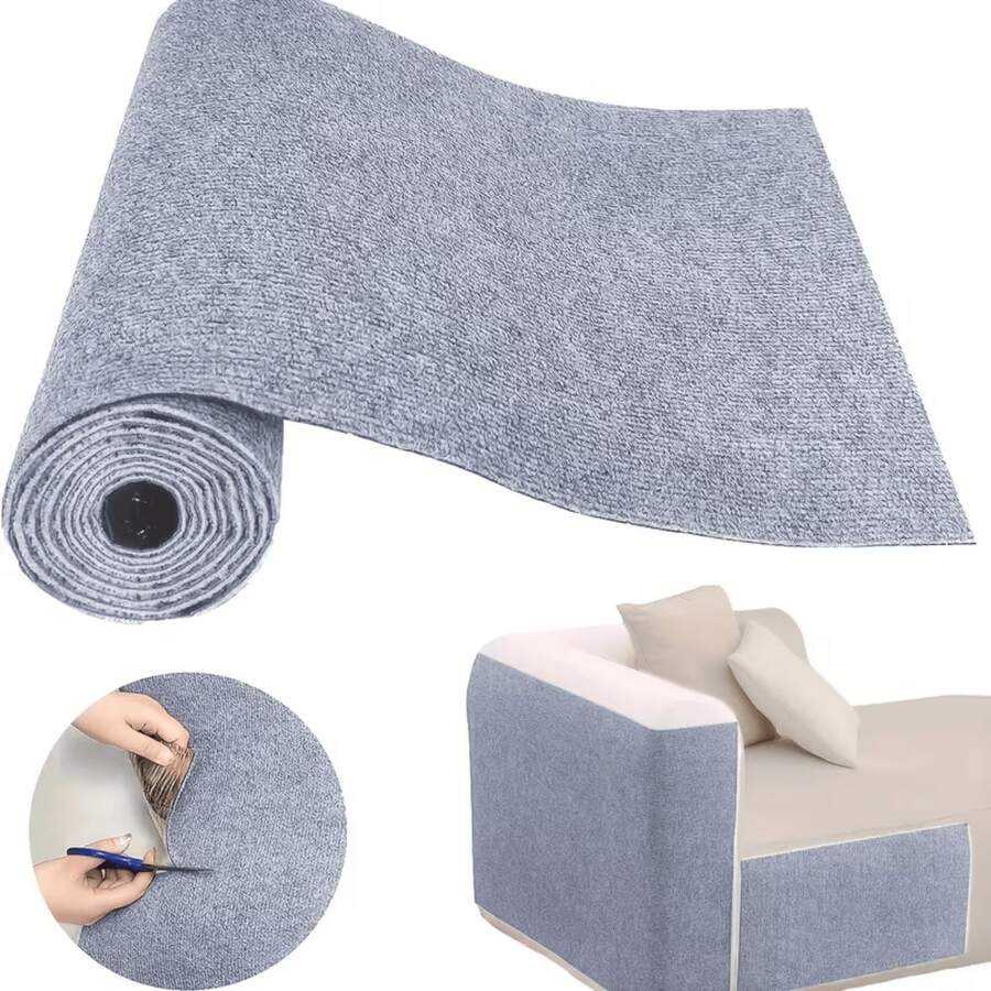 1 Roll Cat Scratch Mat Self Adhesive Cat Scratching Pad, 100*50cm (39.37*19.69 Inches) Cuttable Furniture Protector Sofa Couch Anti-Scratch Guard, Indoor Cat Claw Scratcher Carpet Tape For Wall, Door, Couch Protection - 100*50cm (39.37*19.69 In) - View 1