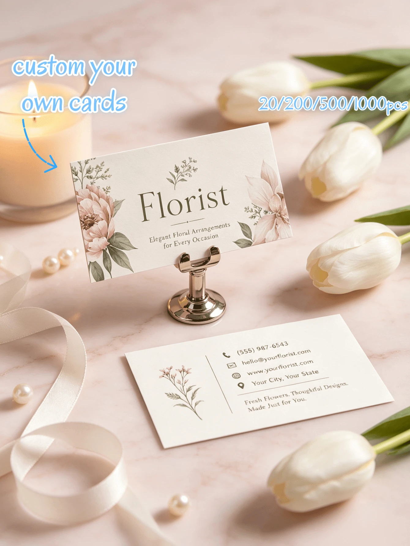 20/200/500/1000pcs Customized Double-Sided Business Cards, Personalized Business Card Printing, Customizable Your Design, Professional Printed Business Cards, Unique Brand Logo Cards, Company Brand Promotion, Corporate Events And Daily Business Use - Multicolor - View 1