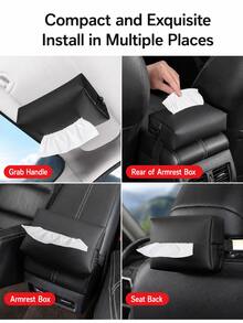 Kotak Tisu Mobil, Kotak Sandaran Tangan, Kotak Penyimpanan Tisu Belakang Kursi, Kantong Tisu Pelindung Matahari Belakang, Aksesoris Penyimpanan Interior Mobil, Suku Cadang Mobil, Dekorasi Interior Mobil, Hadiah Liburan dan Ulang Tahun (Barang Fisik yang Diterima Tidak Termasuk Tisu) - Beraneka warna - View 5