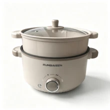 RAF 3L Olla arrocera eléctrica multifunción, de una/doble capa, apta para olla caliente, para 1-3 personas, olla antiadherente, olla arrocera eléctrica para olla caliente, utensilios de cocina, electrodomésticos, calentamiento rápido, fácil de limpiar - Ver 6