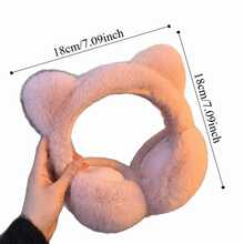 Comfortable Thickened Cat Ear Earmuffs, Foldable, Cute Design, Keep Warm And Windproof Protection For Ears During Winter Outdoor Activities - Multicolor - View 6
