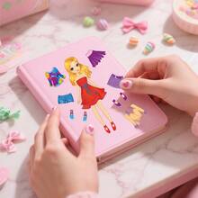 6pcs/Set Large Size Fun Dress-Up Puzzle Doodle Stickers, Cute DIY Dress-Up Paper Make A Face Crafts, Classroom Rewards, Arts And Crafts Party, Planner Decoration, Holiday Party, Back To School - Multicolor - View 11