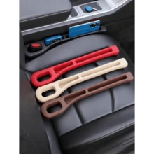 2pcs Car Seat Gap Filler Storage Box, Dual Slot Design, Durable Leak-Proof Material, Can Store Keys, Phones, Cards, Coins, Reduce Seat Friction Noise, Elegant Car Interior Decor, Holiday Gift - Multicolor - View 5
