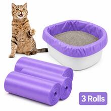 Large Thick Leak-Proof Cat Litter Bags, Suitable For Pet Waste Cleanup And Odor Control; Made Of Thick Absorbent Material With Drawstring Seal Design, Specifically Designed For Multi-Cat Households, Effectively Eliminates Odors During Cat Litter Box Cleaning. - View 8