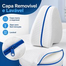 Almofada Ergonômica Para Pernas e Joelhos Espuma de Memória - 1 unidade-Branco - Visão 7
