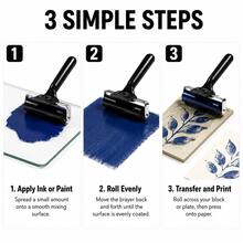 Leather Hand Press Roller, Metal Stitching Roller With Black Handle, Leather Edge Flattening Tool, Leather Craft Adhesive Roller, For Edge Sealing, Flattening And DIY Projects - A - View 3