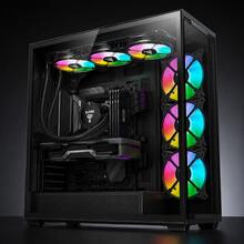 Cooler Fan ARGB 3Pinos 5V 120mm Clanm Eurus RGB Gamer Silencioso Alta Performance Air Cooler para PC Gamer Ventoinha 12cn para Gabinete - Visão 12