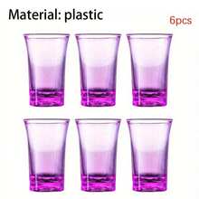 6pcs Small Plastic Acrylic Wine Glasses, Suitable For Bar, Pub, Club, Restaurant And Home Use - Perfect For Serving Juice, Beverages And Summer/Winter Drinks - Yellow - View 15