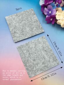 5/10/20/30pcs Felt Fabric, Pre-Cut Size 5.12x5.12 Inches, Approx. 1mm Thick, Stiff Material, Suitable For DIY Crafts, Card Making, Embroidery Backing, Home Decor - Felt Fabric - View 10