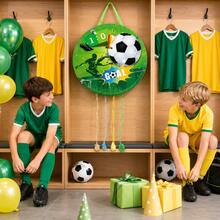 Piñata Infantil Redonda de Fútbol con Cintas para Tirar – Diseño GOAL para Cumpleaños, Fácil de Colgar y Sin Relleno - Ver 5