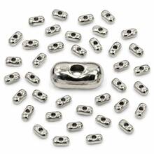 100/200 hạt cườm spacer lỗ giữa tròn nhẵn 6mm màu vàng bạc rời, phụ kiện làm vòng tay dây chuyền trang sức DIY - Hạt CCB - Xem 1