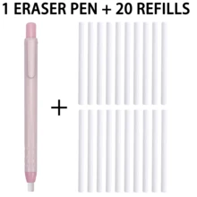 Set Penghapus Bentuk Pena dengan 20 Isi Ulang Penghapus Pengganti, Pena Penghapus Presisi yang Dapat Ditarik untuk Menggambar dengan Pensil, Membuat Sketsa, Catatan Sekolah, Pekerjaan Kantor, Perlengkapan Seni dan Gambar Teknik - beraneka warna - View 16