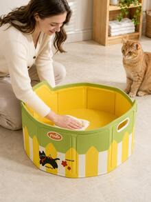 1pc Foldable Pet Bath Tub, Portable Dog Bathtub, Space-Saving Easy Storage, Dual Side Handles For Easy Movement, Suitable For Dogs, Puppies, Cats And Other Pets Daily Bathing, Cleaning, Grooming, Soaking And Water Play, Indoor Bathroom, Shower, Balcony, Yard, Travel, Camping And RV Multi-Scenario Use, Unfold To Use, Foldable For Storage After Use, Suitable For Small Households - A - View 8