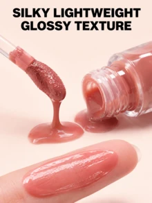 beauty glazed 亮澤滑順柔軟液體唇彩，不黏膩護唇油，保濕滋潤亮澤，高光澤豐唇玻璃感唇釉液體口紅，適合女孩與女性妝容 - #105 - 查看 8