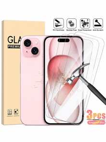 3pcs High Definition Full Coverage Tempered Glass Screen Protector, Compatible With IPhone 17/16/16e/16Pro/15/15Pro/14/Promax/11/X/Xs/7/8Plus Series, 9H Hardness, Anti-Scratch Protection, Screen Protector, Mobile Phone Screen Protector - 3PCS - View 31