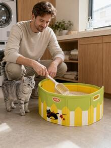 1pc Foldable Pet Bath Tub, Portable Dog Bathtub, Space-Saving Easy Storage, Dual Side Handles For Easy Movement, Suitable For Dogs, Puppies, Cats And Other Pets Daily Bathing, Cleaning, Grooming, Soaking And Water Play, Indoor Bathroom, Shower, Balcony, Yard, Travel, Camping And RV Multi-Scenario Use, Unfold To Use, Foldable For Storage After Use, Suitable For Small Households - A - View 6