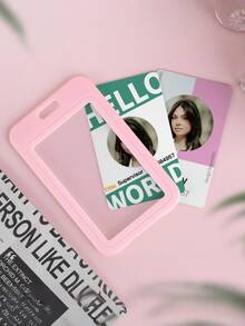ID Badge Holder With Double Sided Window Hard Plastic Case Card Protector Pocket For Office School ID Credit Card Key Card Driver License&Pass - Multicolor - View 4